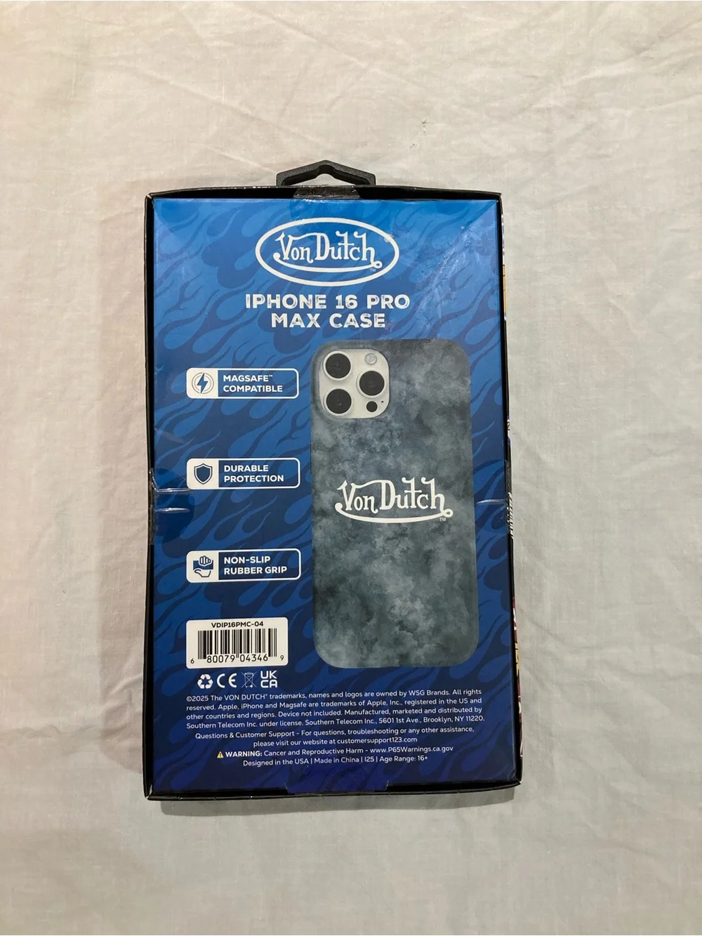 Von Dutch iPhone 16 pro max phone case, NIB!